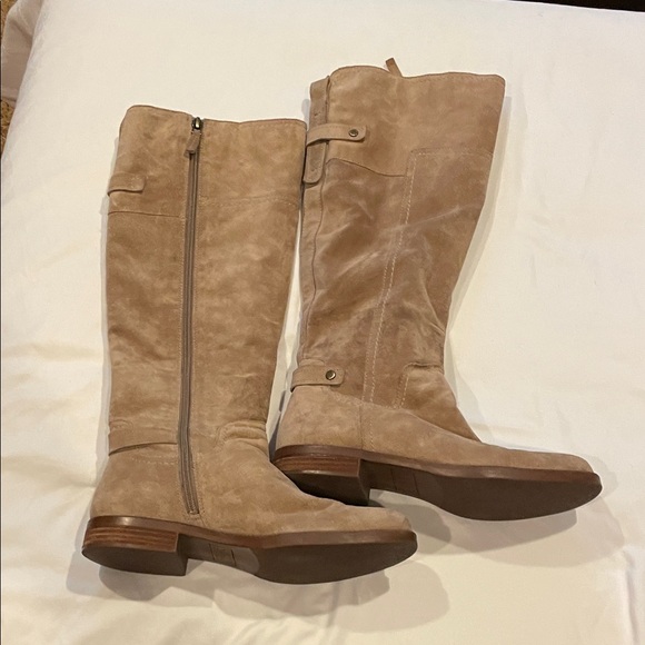 Franco Sarto Over the Knee Tan Suede Boots - Picture 8 of 15